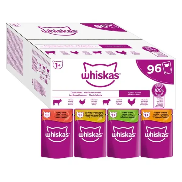 Økonomipakke: 96 x 85 g Whiskas 1+ Adult porsjonsposer